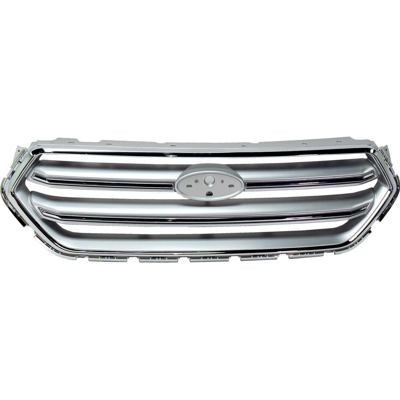 Calandre Ford Escape 2017-2019 argent métallisé avec contour chromé pour modèles sans sport, FO1200593
