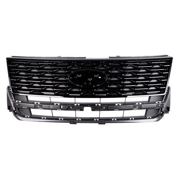 Calandre Ford Explorer Sport 2018-2019 Noir mat avec façade et moulure noires phosphatées, FO1200627