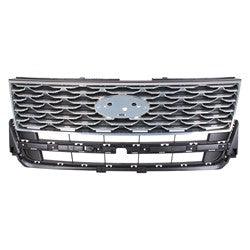 Calandre Ford Explorer 2018-2019 Noir mat avec moulure chromée, modèle Platinum, FO1200628