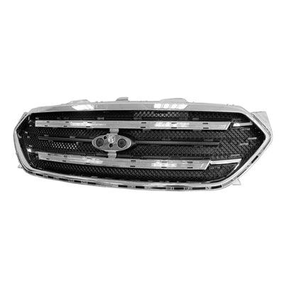 Calandre Ford Taurus 2013-2019 Surearound chromée avec grille noire (sauf modèle SHO), FO1202104