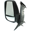 2015-2019 Ford Transit T-350 Cargo Mirror Driver Side Manual Textured With Short Arm With Low Roof