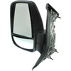 2015-2019 Ford Transit T-150 Cargo Mirror Driver Side Manual Textured With Short Arm With Low Roof