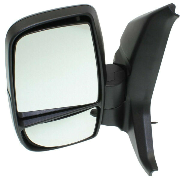 2015-2019 Ford Transit T-250 Cargo Mirror Driver Side Manual Textured With Short Arm With Medium/High Roof