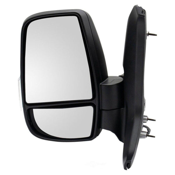 2020 Ford Transit T-350 Cargo Mirror Driver Side Power Textured Short Arm 12 Pin Connector With Signal/Blind Spot/Power Fold For Low Roof