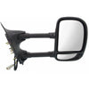1999-2004 Ford F450 Mirror Passenger Side Power Textured Dual Arm/Glass Telescopic Type Round Plug