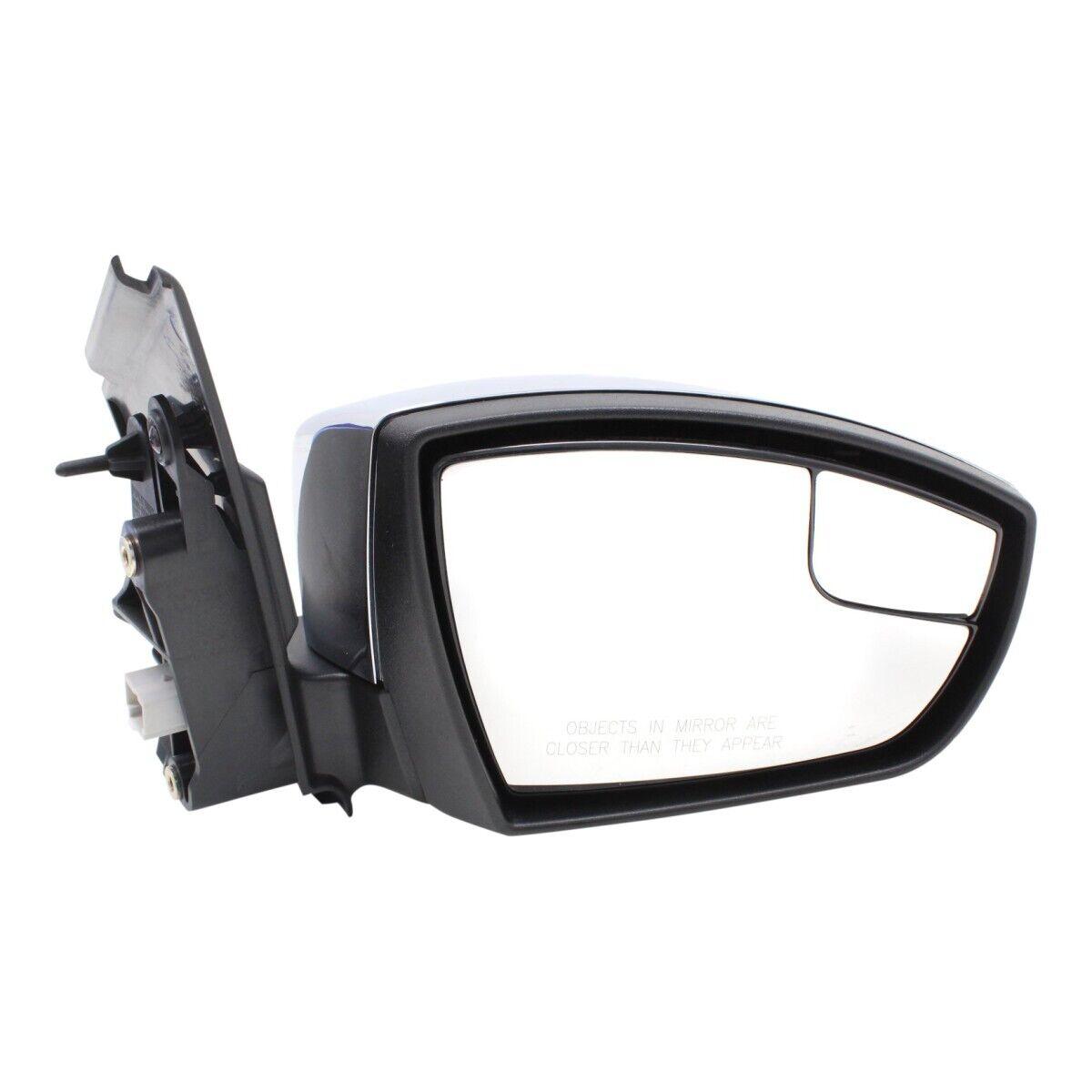 Rétroviseur extérieur côté passager pour Ford Escape 2013-2016, électrique, avec coque chromée et fonction angle mort, sans dégivrage ni clignotant, FO1321513