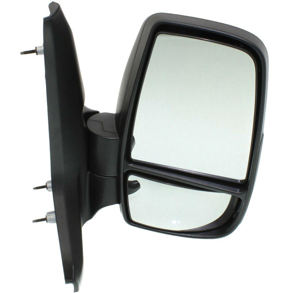 2015-2019 Ford Transit T-350Hd Cargo Mirror Passenger Side Manual Textured With Short Arm With Medium/High Roof
