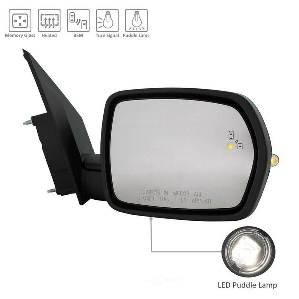 2019-2021 Ford Edge St Mirror Passenger Side Power Ptm Heated With Blind Spot/Memory/Puddle Lamp/Signal