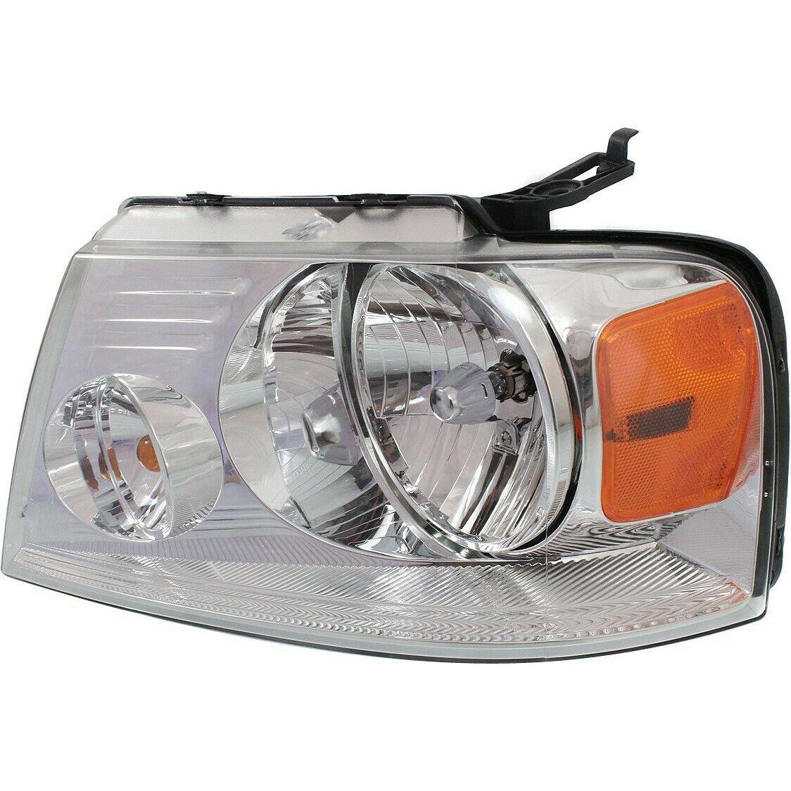 Phare avant côté conducteur pour Ford F150 2004-2008 avec garniture chromée, qualité économique, FO2502201U