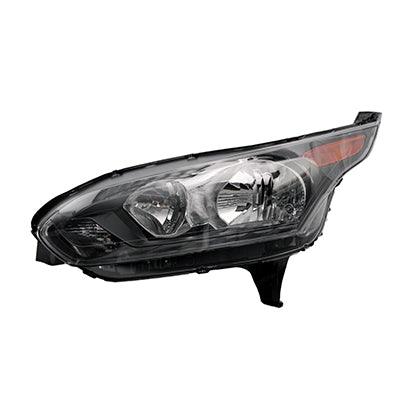 Phare avant côté conducteur pour Ford Transit Connect 2014-2018, halogène, contour noir, modèle fourgon/break XL, sans phares adaptatifs, FO2502327