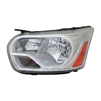 Phare avant côté conducteur pour Ford Transit T-350HD Passagers 2015-2016, fourgonnette mixte passagers/marchandises, avec garniture chromée (jusqu'au 02/09/2015), référence Fo2502329C - Hunt Parts