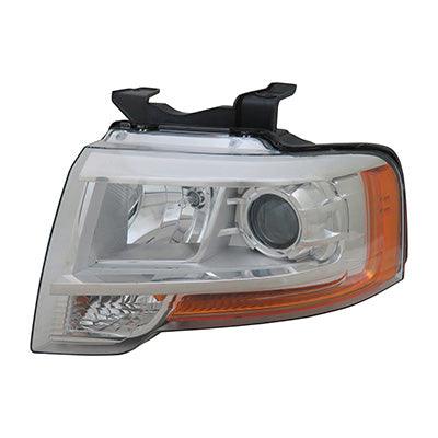 2015-2017 Ford Expedition Head Lamp Driver Side Projector Type Without Logo/Complex Reflector Black-Out High Quality