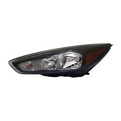 Phare avant gauche halogène avec contour noir et feux de jour à LED de haute qualité pour Ford Focus 2015-2018, référence FO2502338