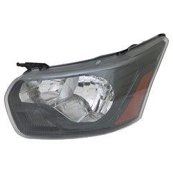 Phare avant côté conducteur pour Ford Transit T-350 Cargo 2016-2019, sans logo, avec contour noir, de haute qualité (référence 39859, FO2502356).