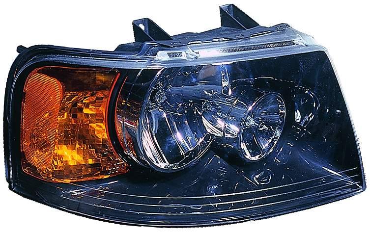 Phare avant côté passager pour Ford Expedition 2003-2006, enjoliveur noir, sans pack route, haute qualité, FO2503198