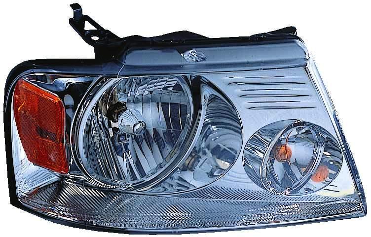 Phare avant côté passager pour Ford F150 2004-2008 avec garniture chromée de haute qualité, FO2503201
