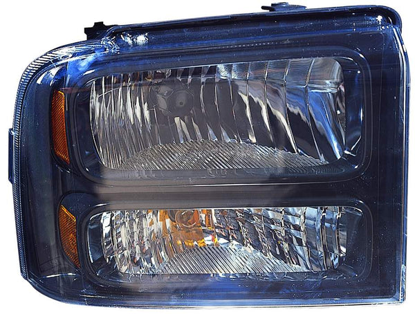 Head Lamp Passenger Side Ford F250 2005-2007 Black Bezel With Harley-Davidson Pkg Capa , Fo2503224C
