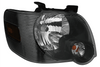 2008-2010 Ford Explorer Sport Trac Head Lamp Passenger Side Smoked Lens High Quality