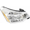 2008-2011 Ford Focus Head Lamp Passenger Side (Bright Chrome Trim) Exclude 10-11 Sedan Ses Model High Quality