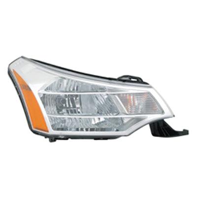 2008-2011 Ford Focus Head Lamp Passenger Side (Bright Chrome Trim) Exclude 10-11 Sedan Ses Model High Quality