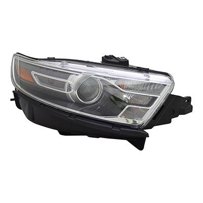Phare avant côté passager pour Ford Taurus 2014-2015, halogène, avec enjoliveur noir, style projecteur, référence 37117, haute qualité, FO2503332