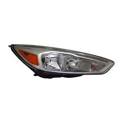 Phare avant côté passager Ford Focus 2015-2018 halogène avec enjoliveur en aluminium/feux de jour à LED haute qualité, FO2503340