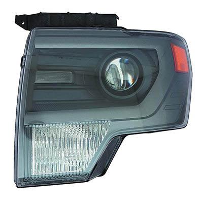 Phare avant côté passager pour Ford F150 Raptor 2010-2014, ampoule HID, garniture grise, haute qualité, FO2519122
