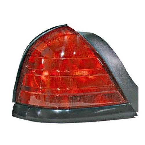 2000-2011 Ford Crown Victoria Tail Lamp Driver Side (Black Moulding-2 Bulb-Red) High Quality