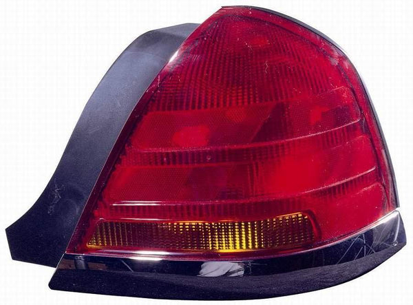 2001-2003 Ford Crown Victoria Tail Lamp Passenger Side (Black Moulding Sport-2 Bulb-Red) High Quality