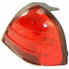 1999-2002 Ford Crown Victoria Tail Lamp Passenger Side (Chrome Moulding-2 Bulb-Red) High Quality