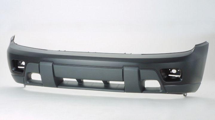 Pare-chocs avant supérieur Chevrolet Trailblazer 2002-2008, apprêté, partie inférieure texturée, avec emplacement pour phare antibrouillard, sans peinture bicolore / 06-08 LS, GM1000639