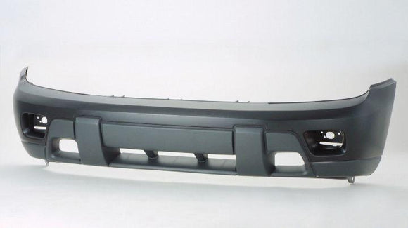 2002-2008 Chevrolet Trailblazer Bumper Upper Front Primed Lower Textured With Fog Lamp Hole Fits 02-05 With Out 2-Tone Paint/06-08 Ls Model