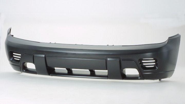 Pare-chocs avant supérieur Chevrolet Trailblazer 2002-2005, partie inférieure apprêtée et texturée, sans emplacement pour phare antibrouillard, GM1000716