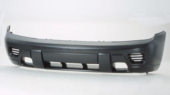2002-2005 Chevrolet Trailblazer Bumper Upper Front Primed Lower Textured With Out Fog Lamp Hole