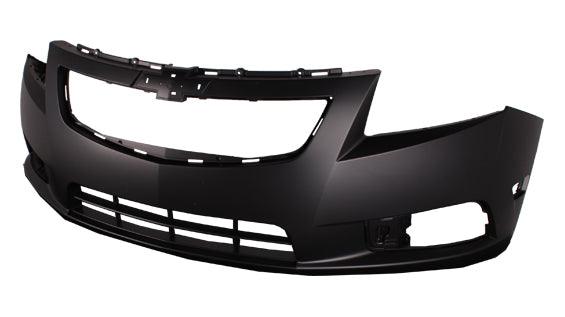 Pare-chocs avant apprêté pour Chevrolet Cruze 2011-2014 LS/LT/LTZ/Eco sans garniture chromée, compatible avec les modèles RS et la barre de calandre inférieure, référence GM1000924
