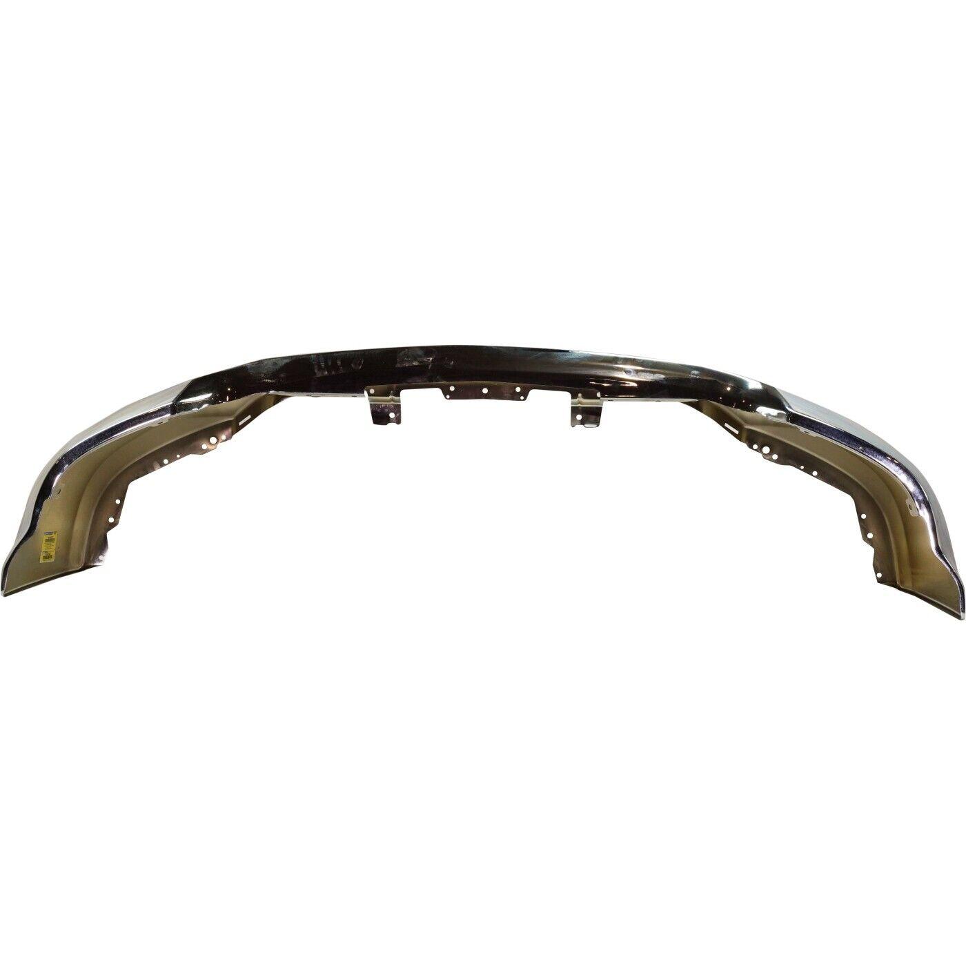 Pare-chocs avant chromé en acier pour Chevrolet Silverado 1500 (2016-2018), sans phares antibrouillard ni capteurs, référence GM1002860C