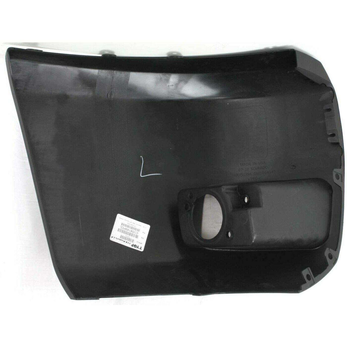 Pare-chocs avant apprêté pour Chevrolet Silverado 1500 (2007-2013) avec cache pour phare antibrouillard, GM1004147C