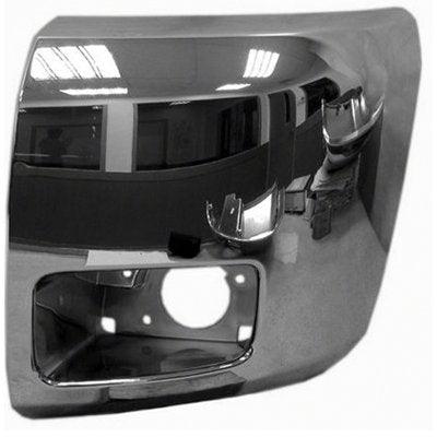 2012-2013 Chevrolet Silverado 3500 Bumper End Front Driver Side Chrome With Fog Lamp 