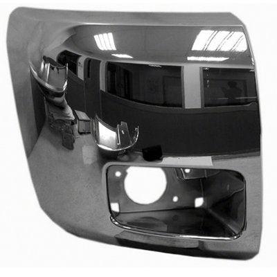 2012-2013 Chevrolet Silverado 3500 Bumper End Front Passenger Side Chrome With Fog Lamp 
