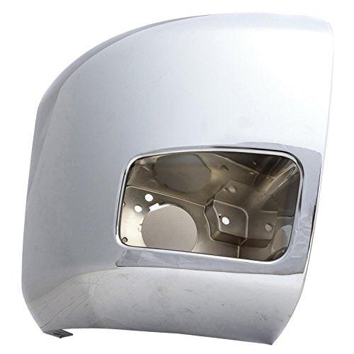 2007-2010 Chevrolet Silverado 3500 Bumper End Front Passenger Side Chrome With Fog Lamp Hole 