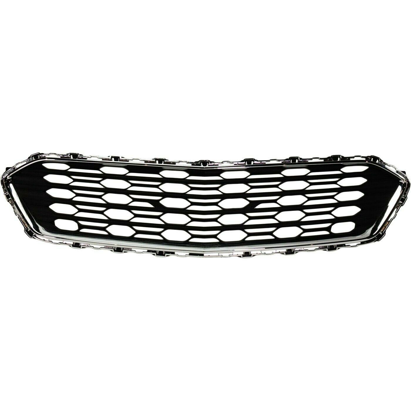 Calandre centrale Chevrolet Cruze Sedan 2016-2018 noire avec moulure chromée, sans ensemble RS, modèles LS/LT/L, GM1036174
