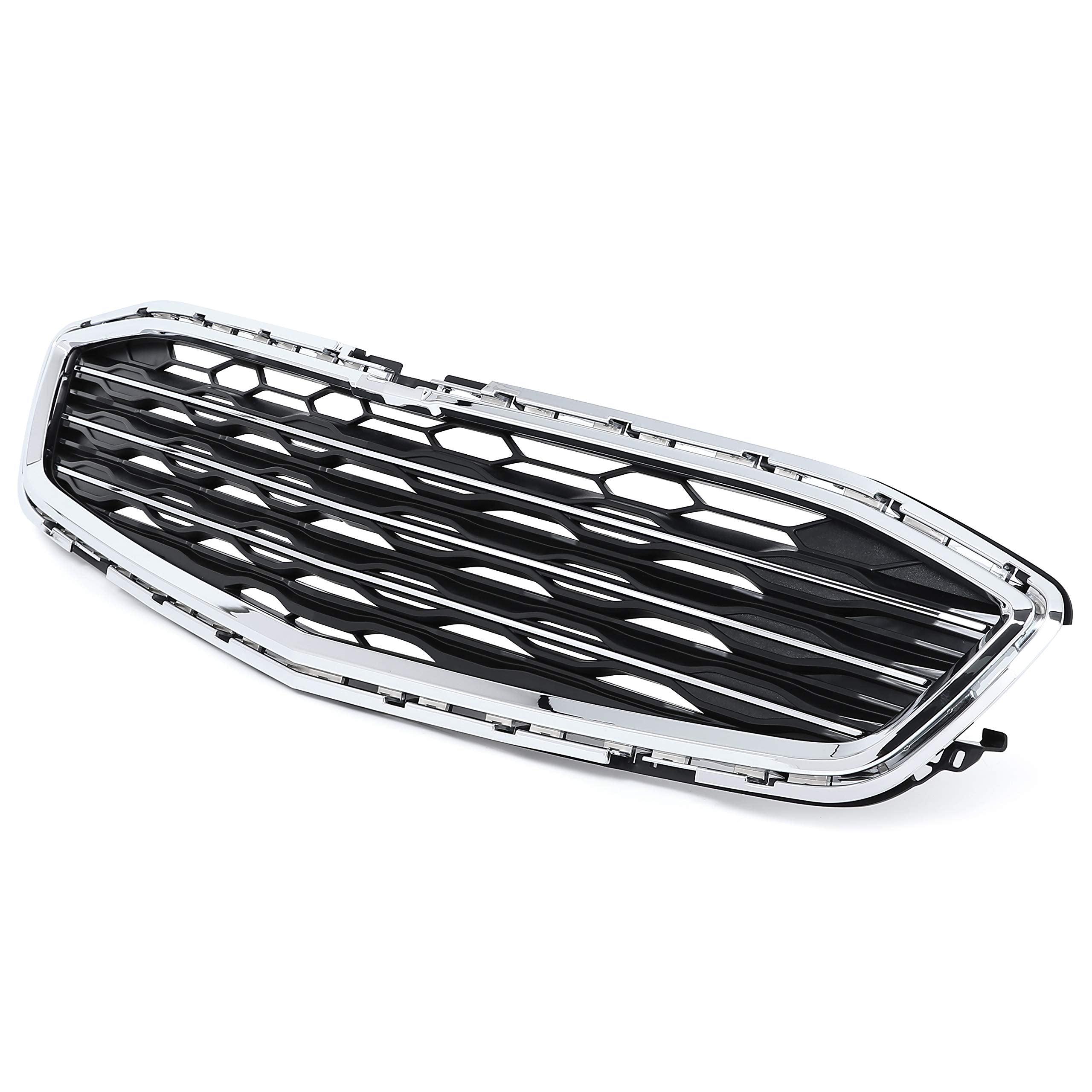 Calandre centrale Chevrolet Malibu Hybrid 2016-2018 Noir mat avec barres chromées/entourage chromé, GM1036188