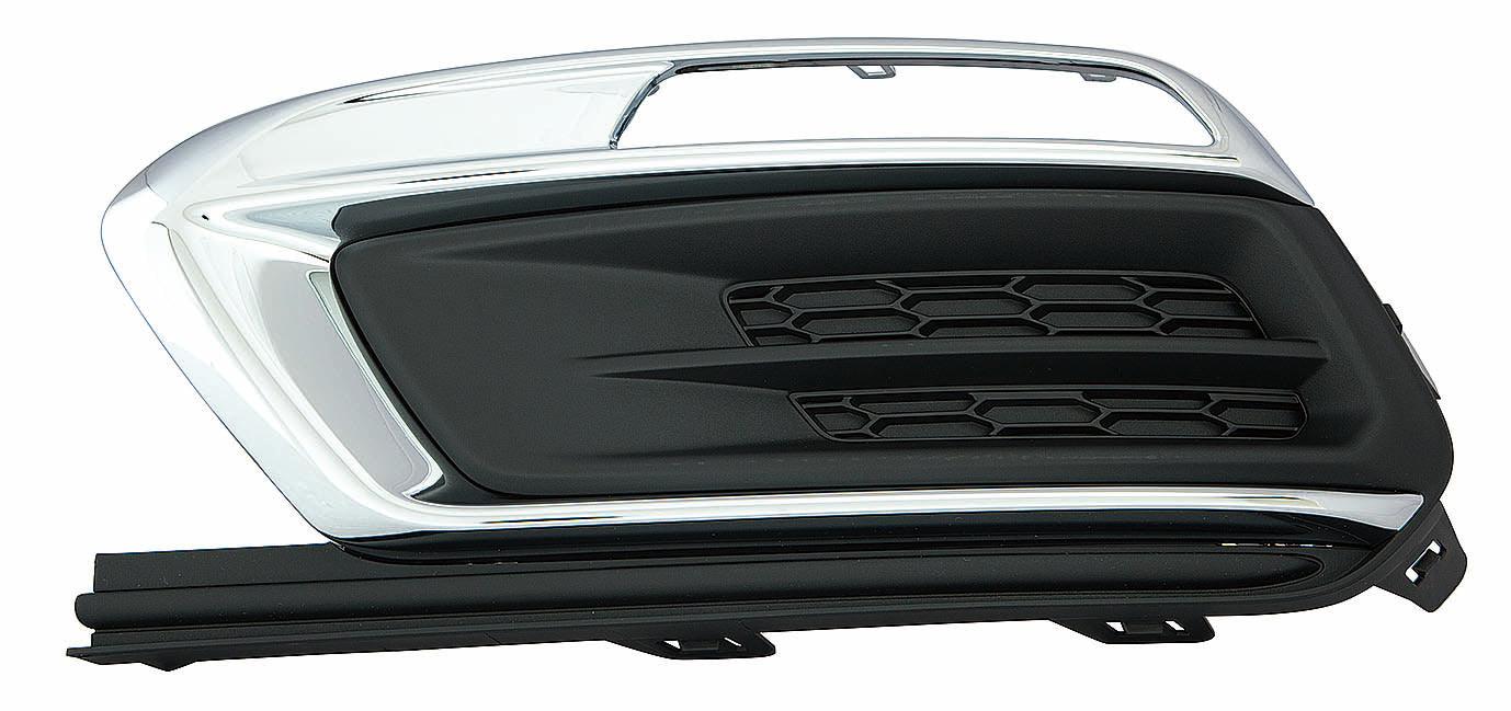 Cache antibrouillard avant côté conducteur pour Chevrolet Cruze Limited 2016, noir avec garniture chromée (sauf RS Sport), GM1038184