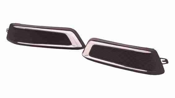 2014-2020 Chevrolet Impala Fog Lamp Cover Front Passenger Side Matt-Black With Chrome Mldg With Out Drl