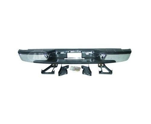 Pare-chocs arrière chromé avec supports/coussinets pour Chevrolet Silverado 3500 (1999-2006), modèles Fleetside, référence GM1103122
