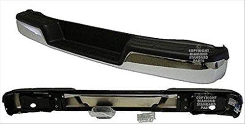 1996-2019 Chevrolet Express Bumper Rear Assembly Chrome With Out Sensor With Black Pads