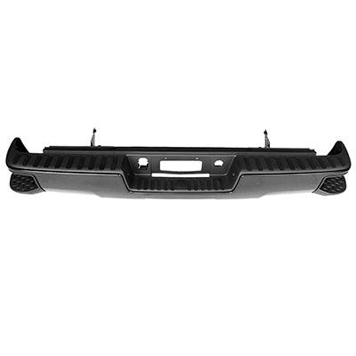 2014-2018 Chevrolet Silverado 1500 Bumper Rear Assembly Black With Corner Step With Out Sensor