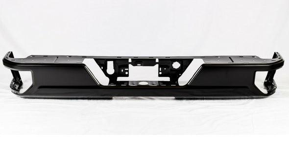2019-2021 Chevrolet Silverado 1500 Bumper Rear Assembly Chrome With Blind Spot Brackets Dual Exhaust