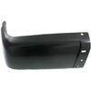 2007-2013 Gmc Sierra 2500 Bumper End Rear Passenger Side Black Without Sensor Hole Steel 2500/3500 Series 07-10