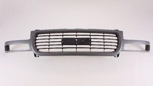 1999-2002 Gmc Sierra 1500 Grille Black Horizontal Bars With Textured Gray Front